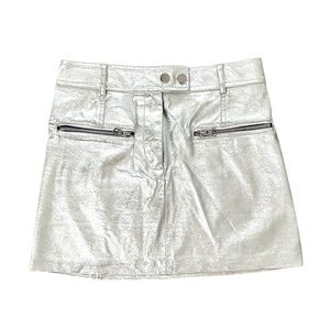 Bershka Silver Mini Skirt for Night Out